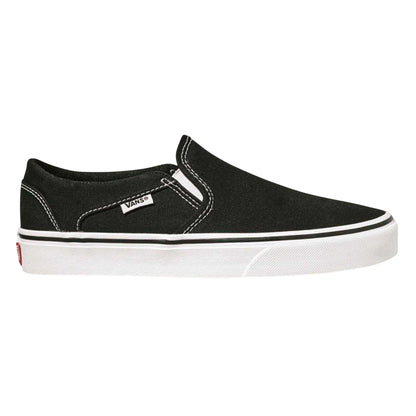 Black-White - Front - Vans Womens-Ladies Canvas Trainers