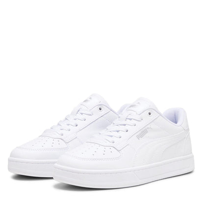 White - Front - Puma Childrens-Kids Caven 2.0 Trainers