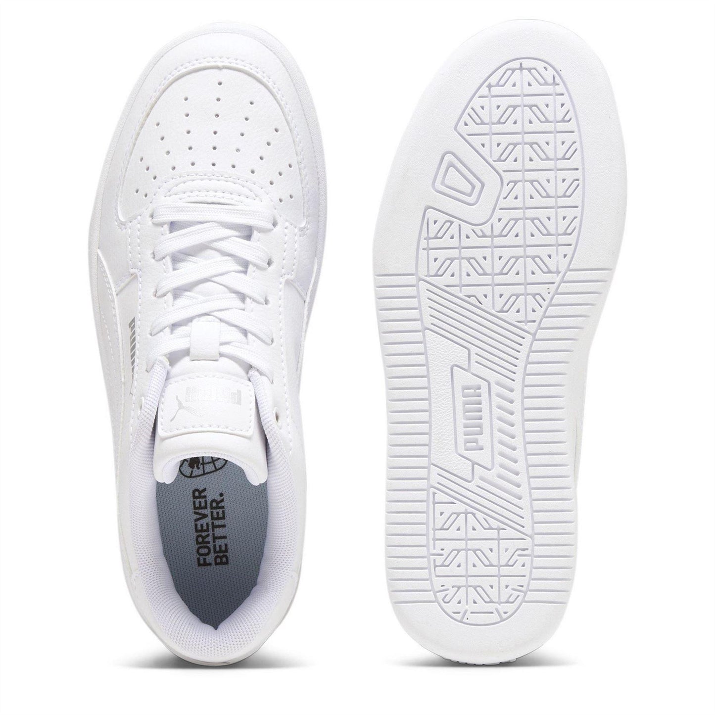 White - Side - Puma Childrens-Kids Caven 2.0 Trainers