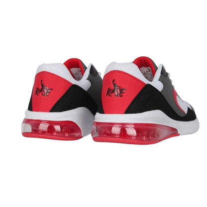 White-Red - Back - Rise Mens Air Cushioned Basketball Shoes