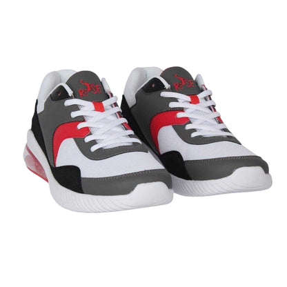 White-Red - Lifestyle - Rise Mens Air Cushioned Basketball Shoes
