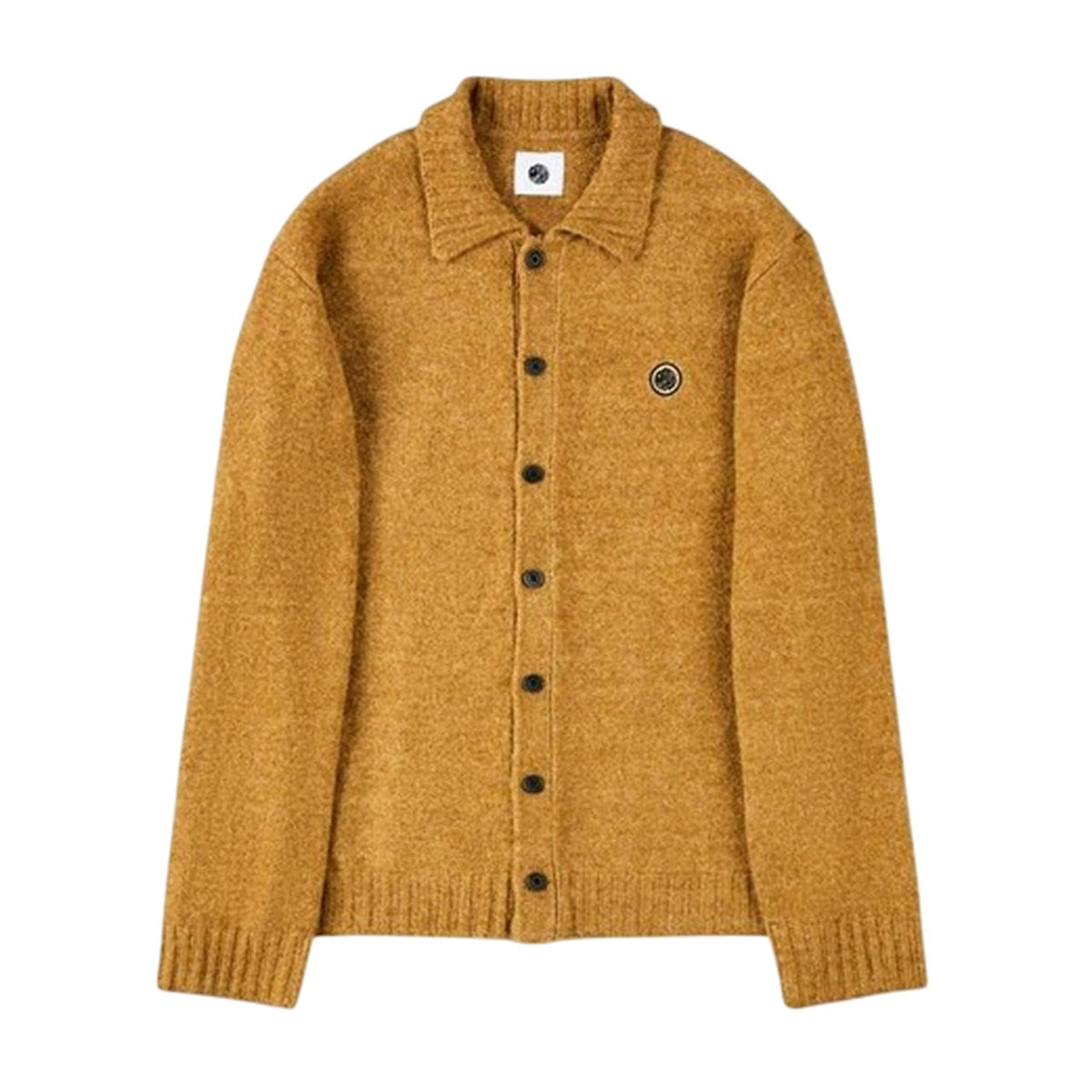 Tan - Front - Pretty Green Mens Whittaker Collared Cardigan