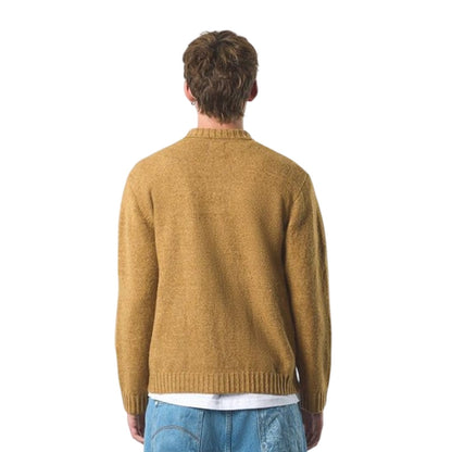 Tan - Back - Pretty Green Mens Whittaker Collared Cardigan