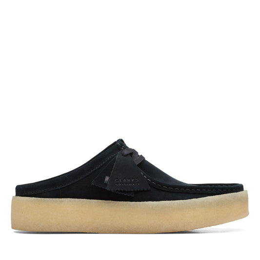Black - Front - Clarks Mens Wallabee Suede Cupsole Boat Shoes