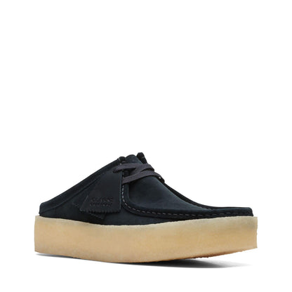 Black - Back - Clarks Mens Wallabee Suede Cupsole Boat Shoes