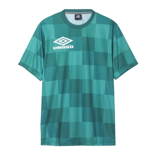 Turquoise - Front - Umbro Mens Checkerboard Logo T-Shirt