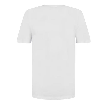 White - Back - Boss Mens Embroidered Logo Crew Neck T-Shirt (Pack of 3)