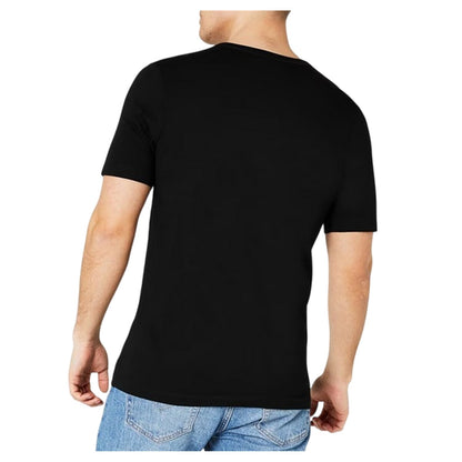 Black - Back - Boss Mens Embroidered Logo Crew Neck T-Shirt (Pack of 3)
