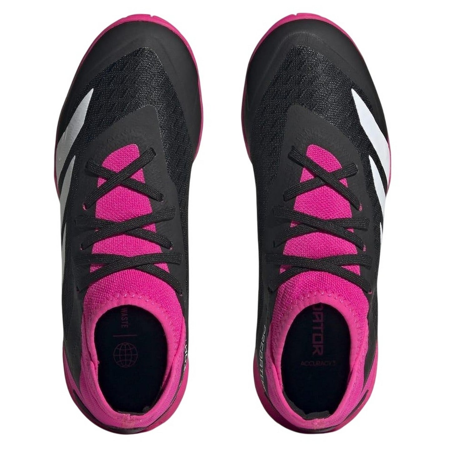 Black - Side - Adidas Childrens-Kids Predator Accuracy 3 Indoor Football Boots