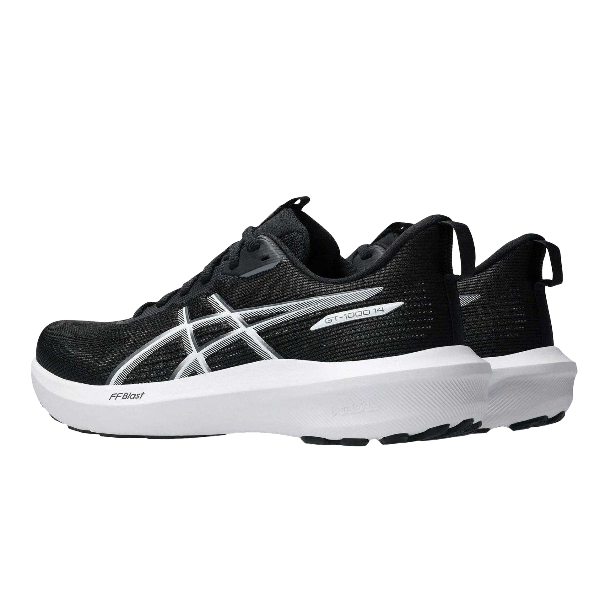 Black-White - Back - Asics Womens-Ladies GT-1000 14 Running Shoes