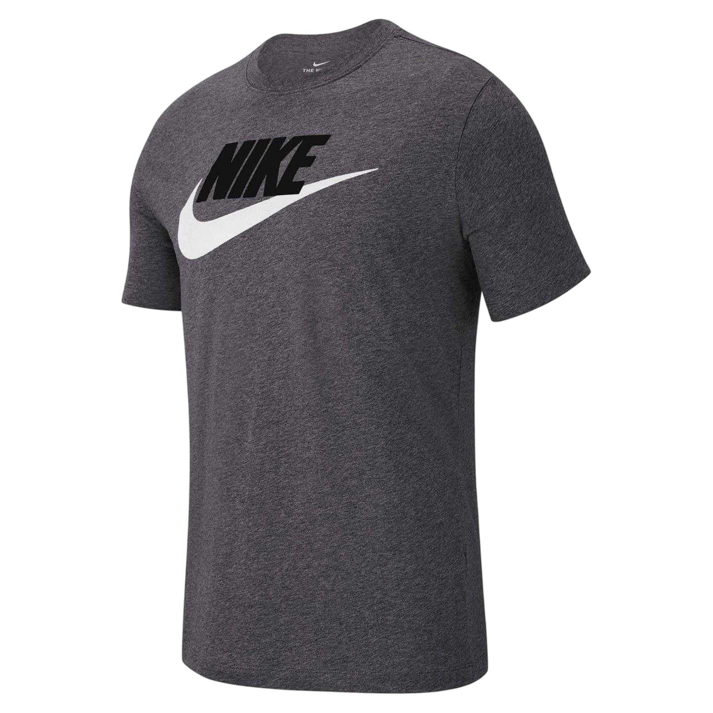 Grey-Black - Front - Nike Mens Futura Chest Logo T-Shirt