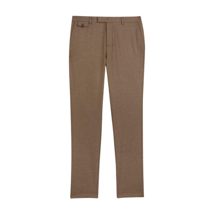 Taupe - Front - Ted Baker Mens Ngolo Flannel Slim Trousers