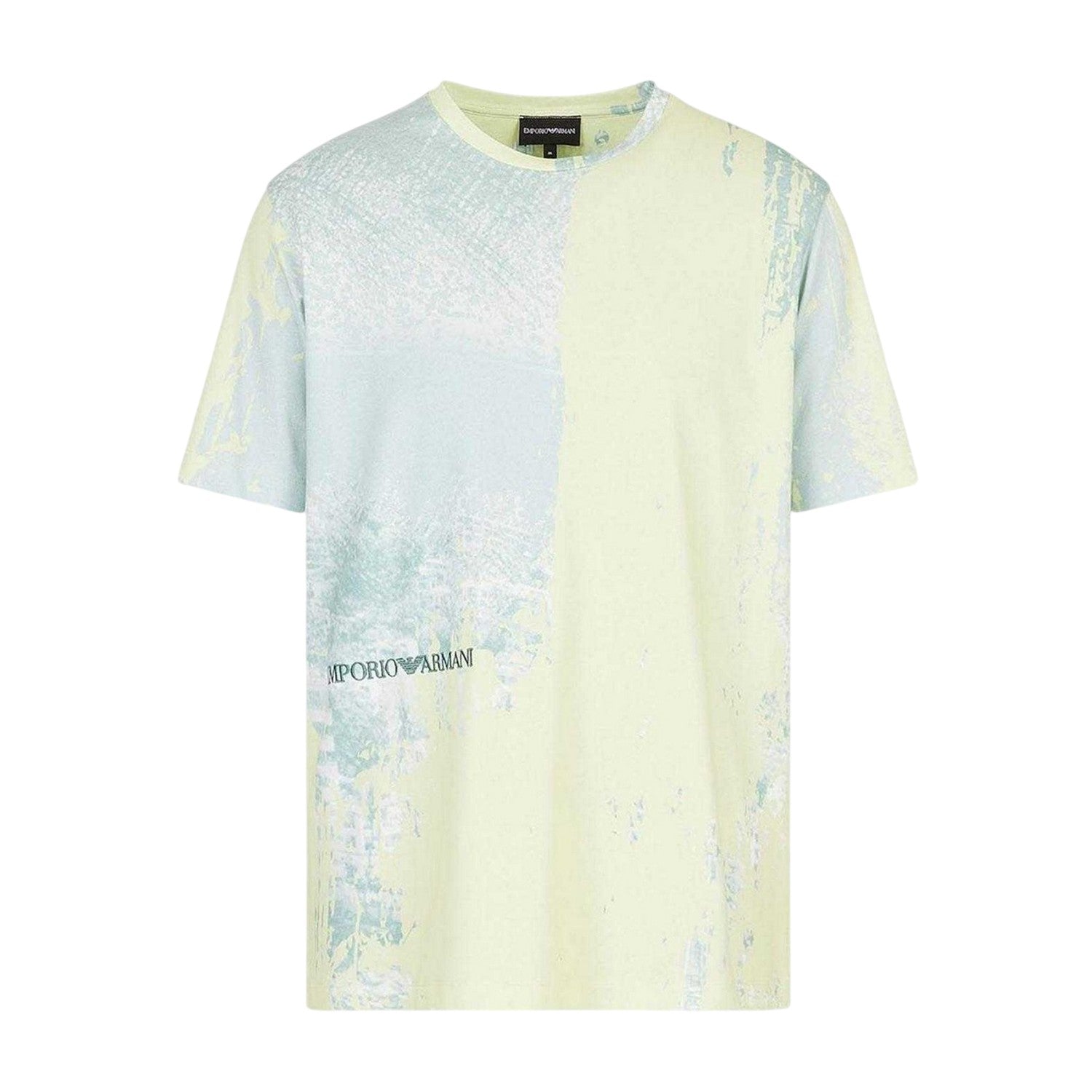 Multicoloured - Front - Emporio Armani Mens City Cotton All-Over Print T-Shirt