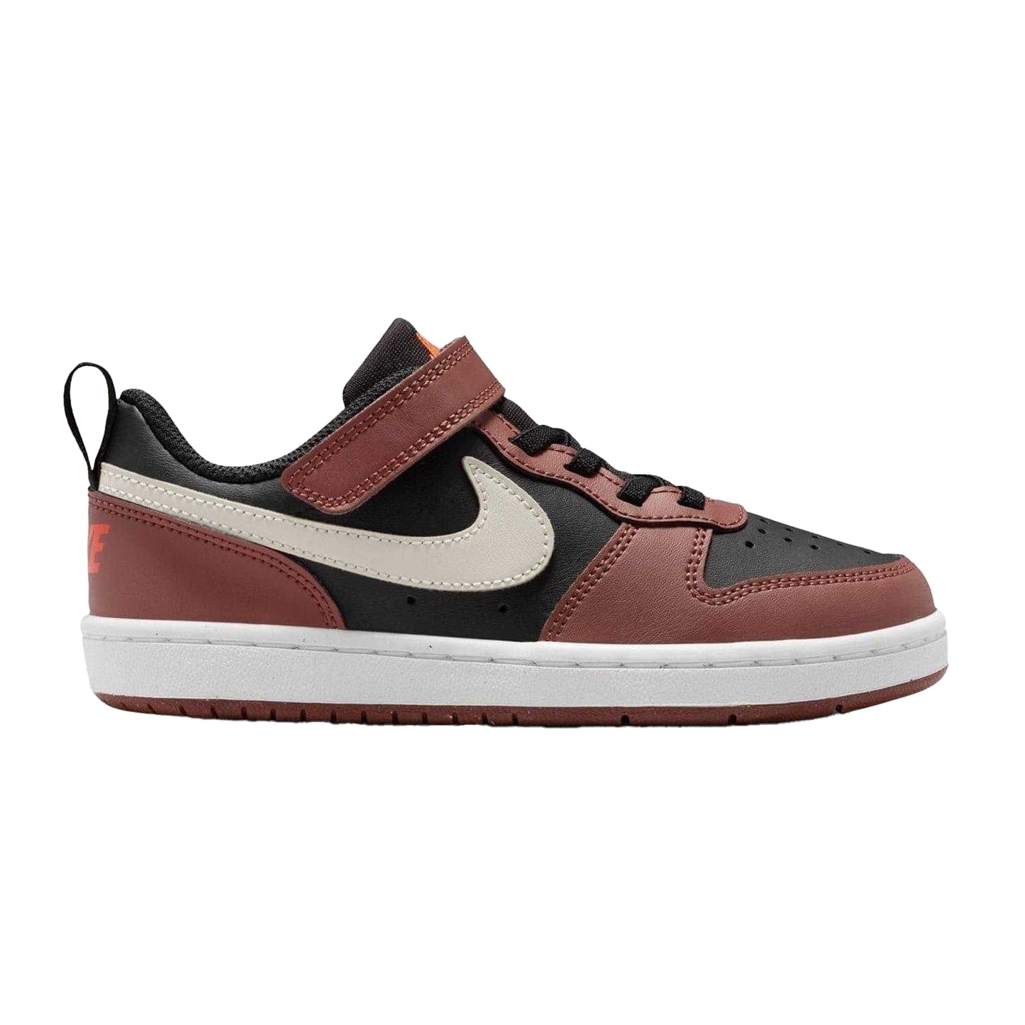 Black-Red - Front - Nike Boys Court Borough Cupsole Trainers