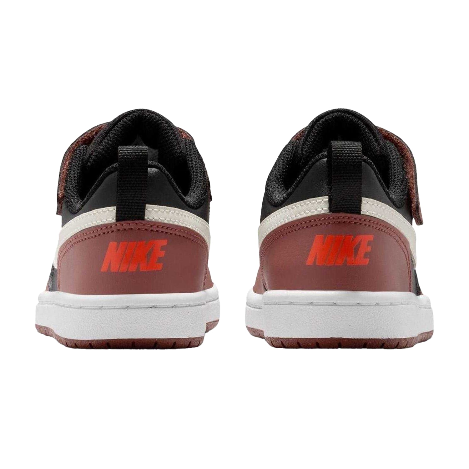 Black-Red - Back - Nike Boys Court Borough Cupsole Trainers
