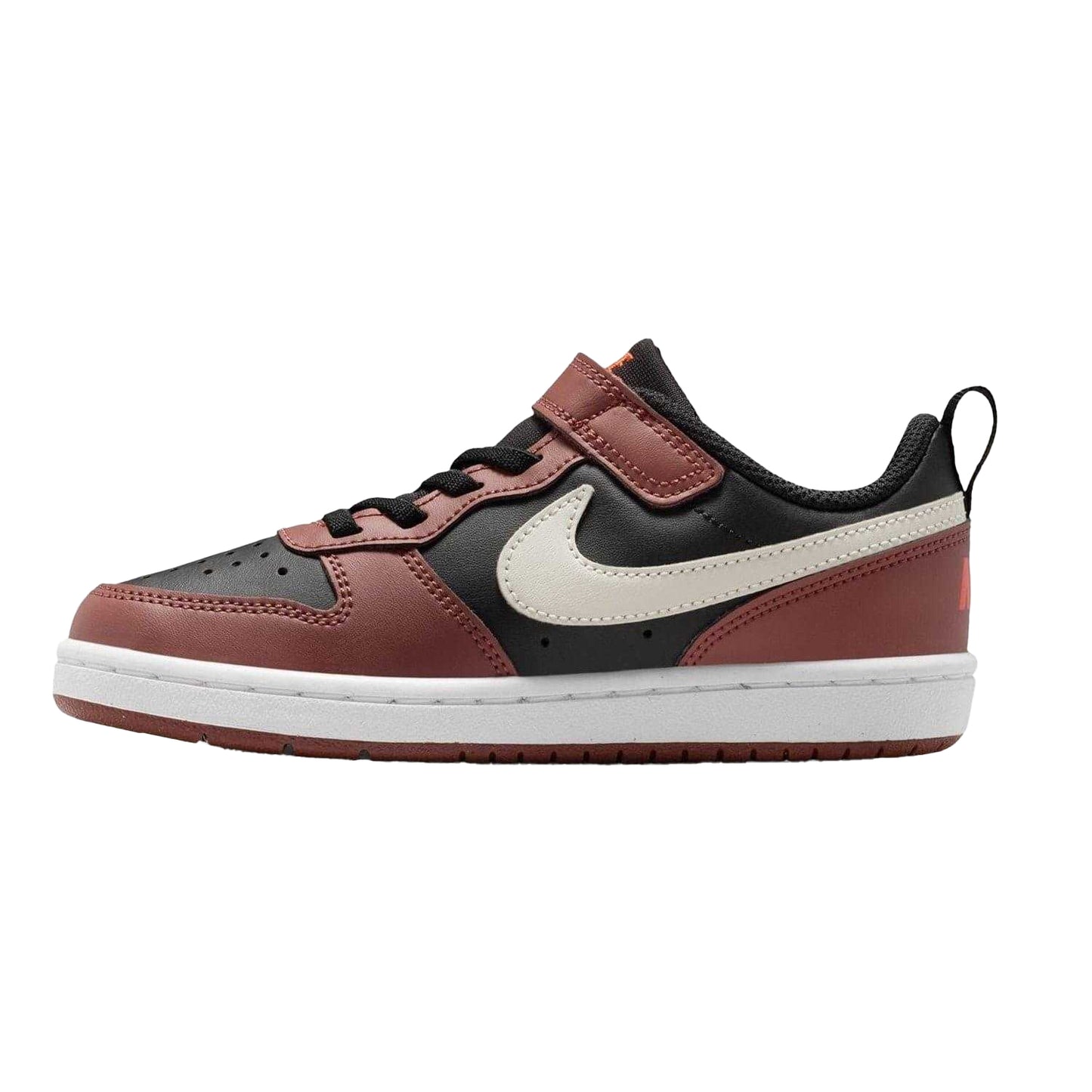 Black-Red - Side - Nike Boys Court Borough Cupsole Trainers