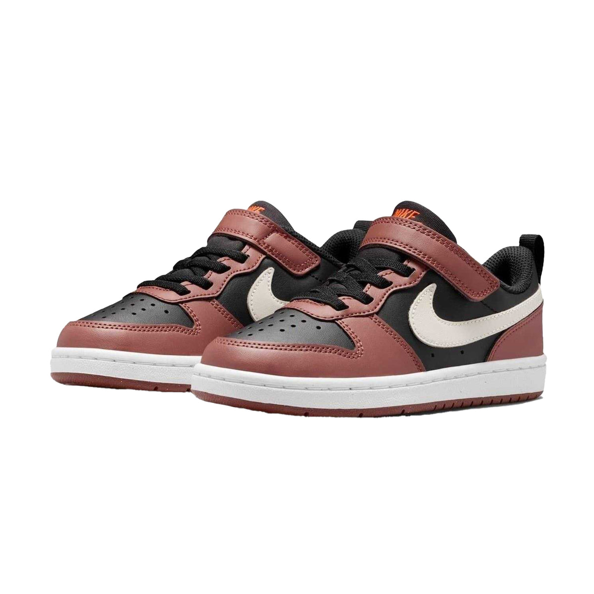 Black-Red - Pack Shot - Nike Boys Court Borough Cupsole Trainers