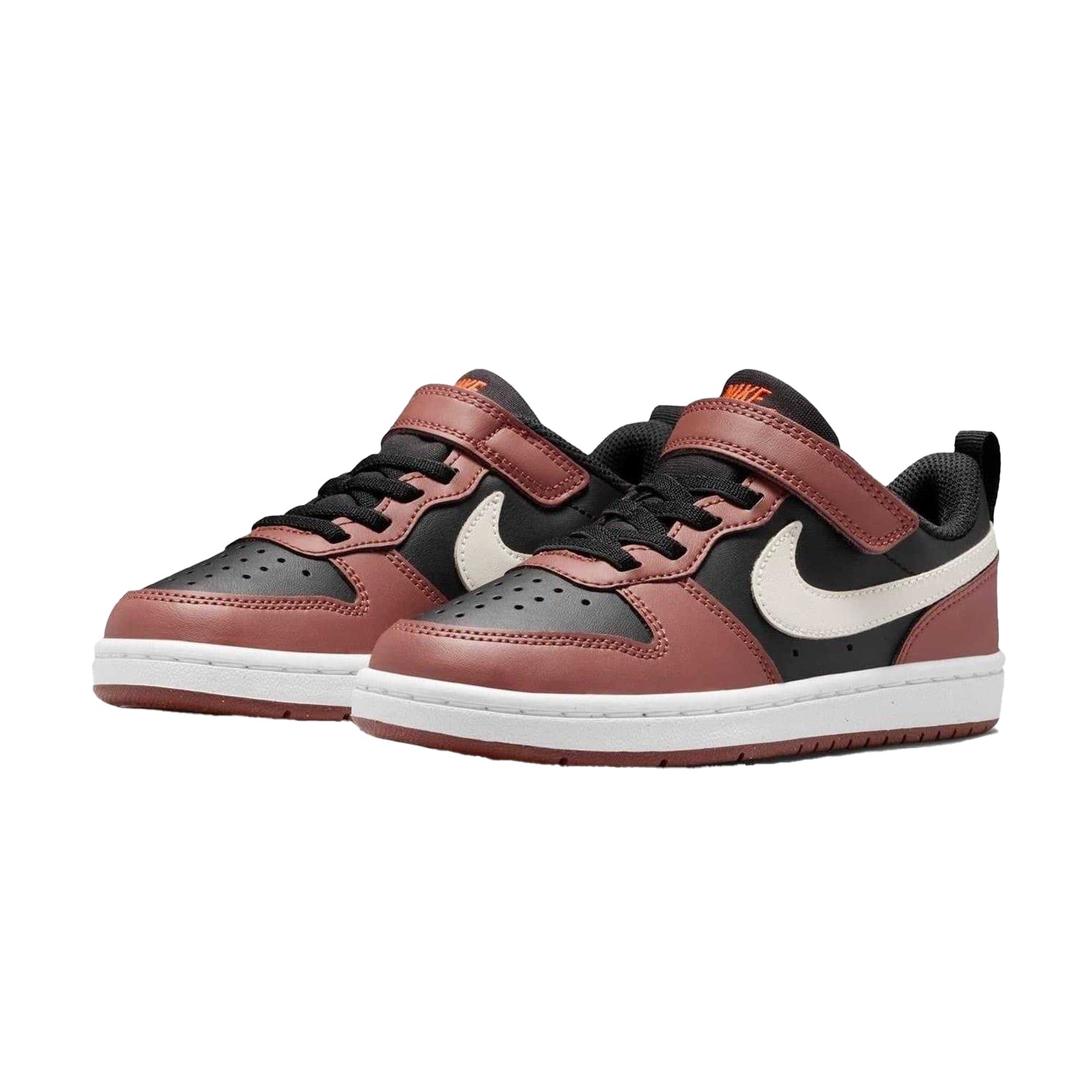 Black-Red - Pack Shot - Nike Boys Court Borough Cupsole Trainers