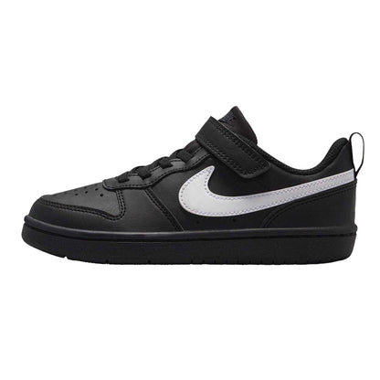 Black-White - Side - Nike Boys Court Borough Cupsole Trainers
