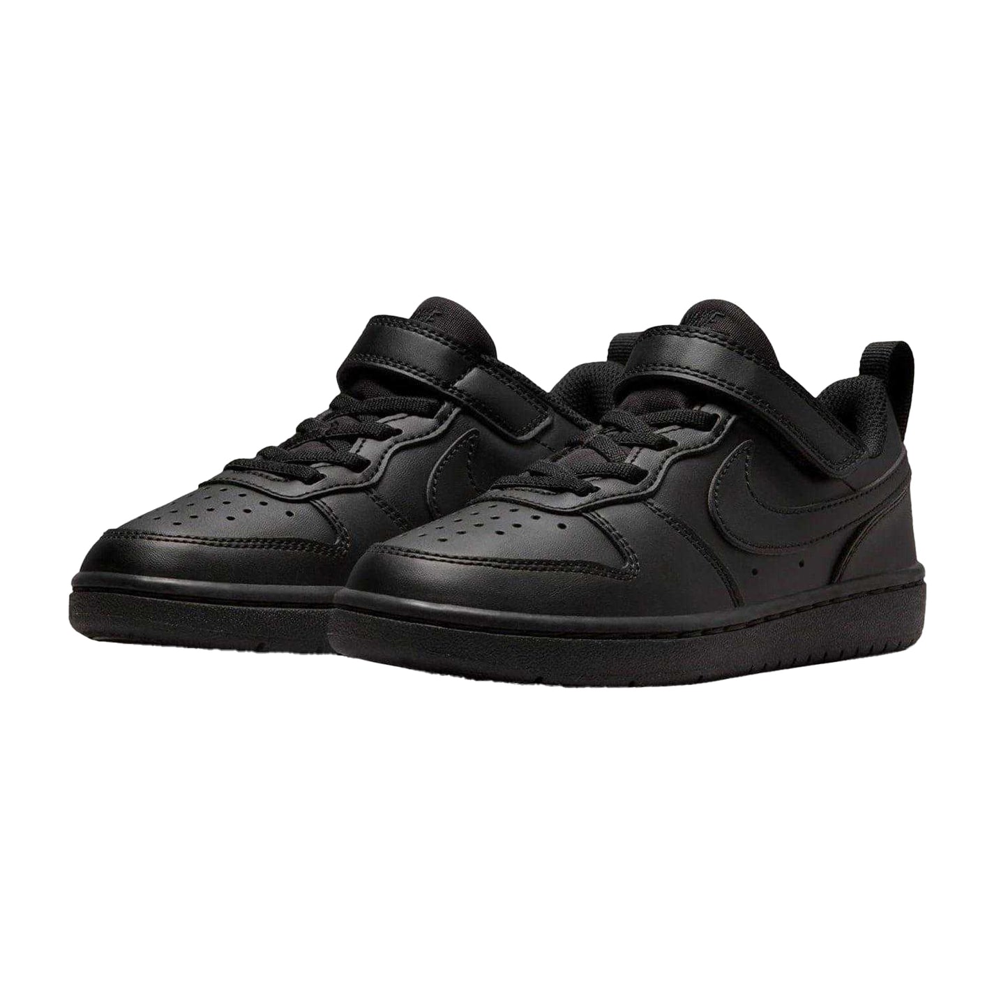 Black - Pack Shot - Nike Boys Court Borough Cupsole Trainers