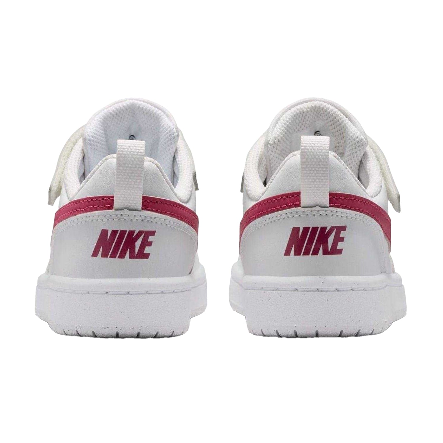Platinum-Beetroot - Back - Nike Boys Court Borough Cupsole Trainers