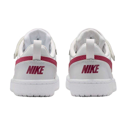Platinum-Beetroot - Back - Nike Boys Court Borough Cupsole Trainers