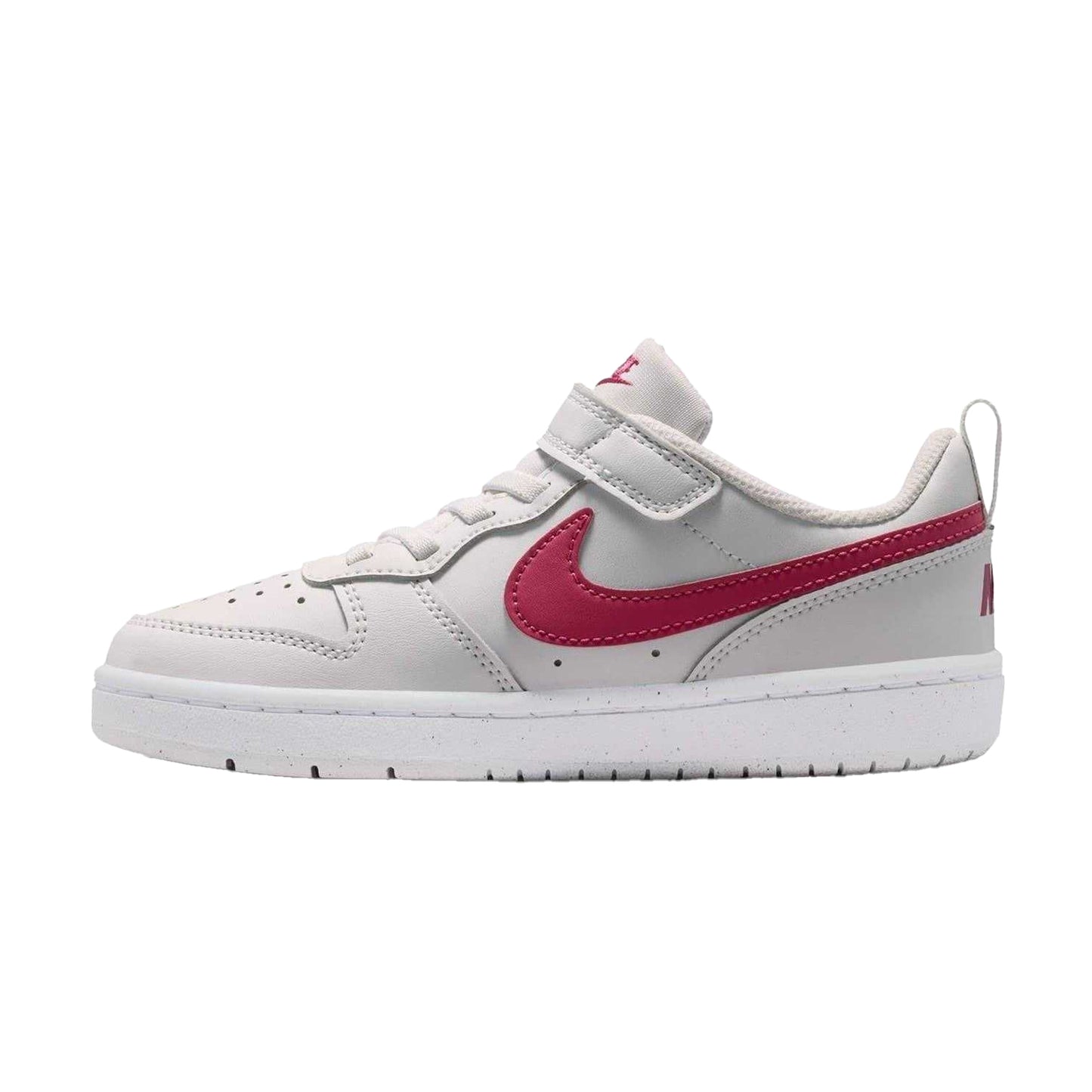 Platinum-Beetroot - Side - Nike Boys Court Borough Cupsole Trainers