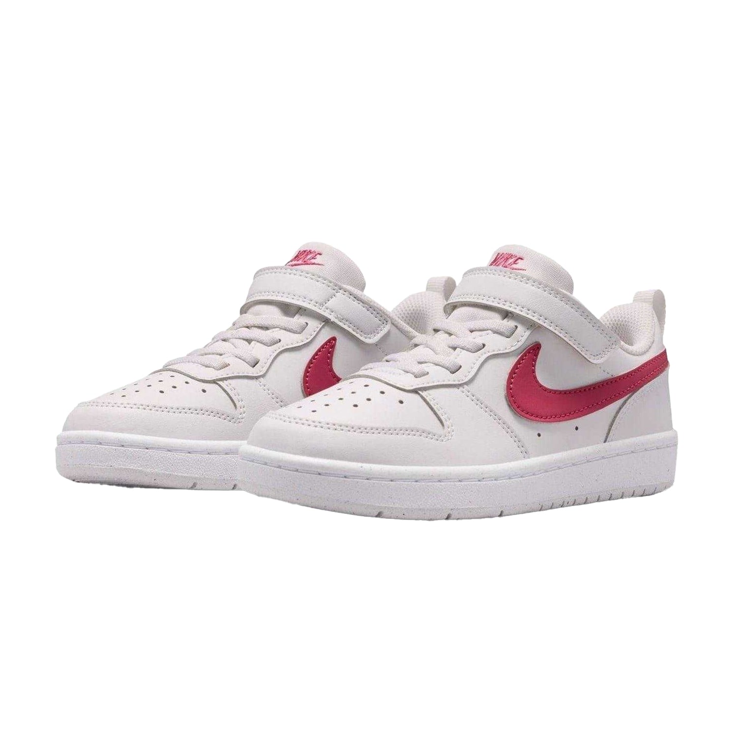 Platinum-Beetroot - Pack Shot - Nike Boys Court Borough Cupsole Trainers
