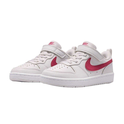 Platinum-Beetroot - Pack Shot - Nike Boys Court Borough Cupsole Trainers
