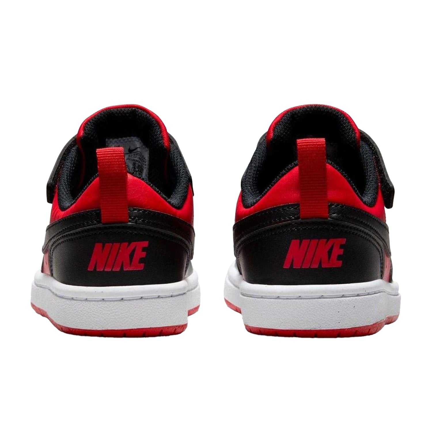 Red-Black - Back - Nike Boys Court Borough Cupsole Trainers