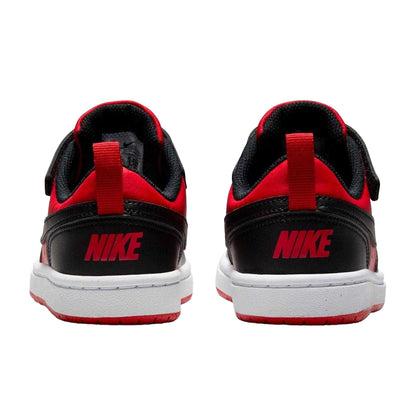 Red-Black - Back - Nike Boys Court Borough Cupsole Trainers