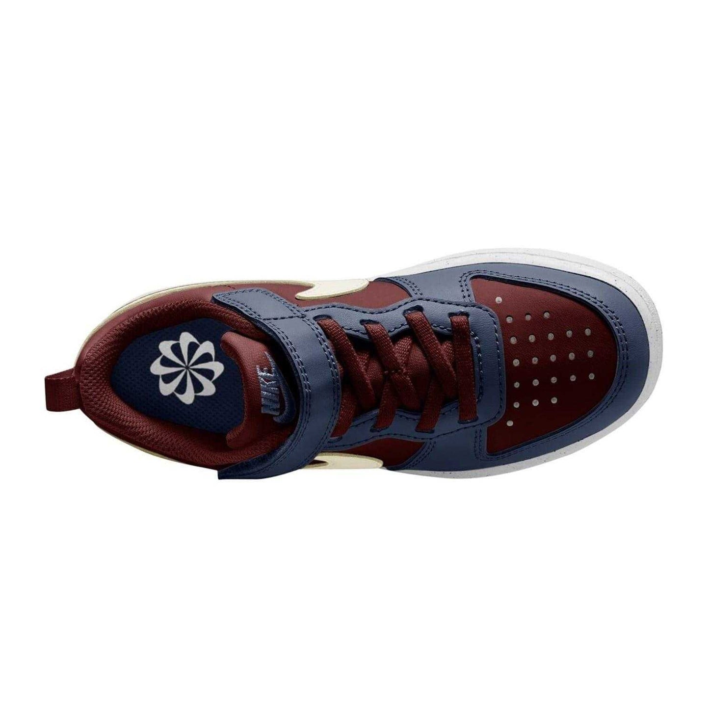 Red-Blue Black - Side - Nike Boys Court Borough Cupsole Trainers