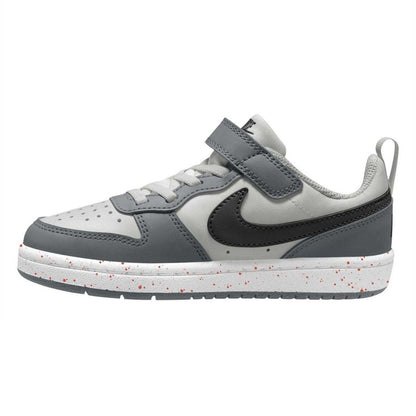 White-Black-Dark Grey-Dark Red - Back - Nike Boys Court Borough Cupsole Trainers