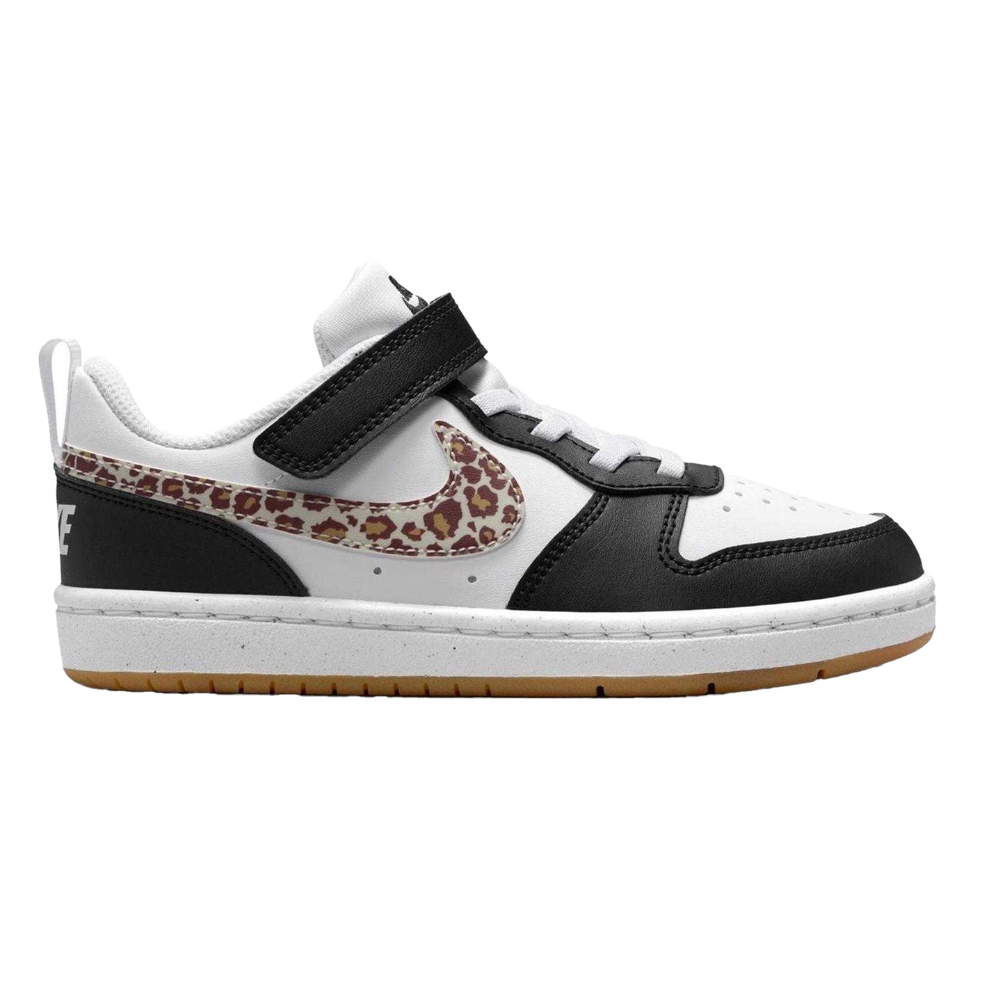 Black-Leopard - Front - Nike Boys Court Borough Cupsole Trainers