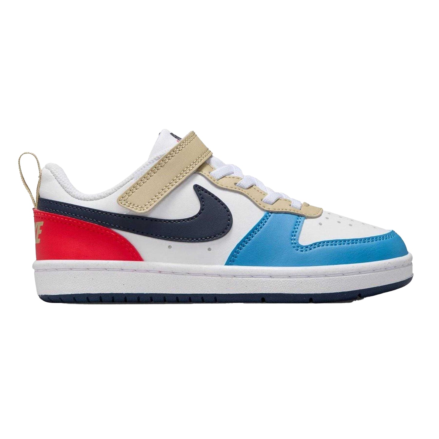 White-Blue-Red - Front - Nike Boys Court Borough Cupsole Trainers