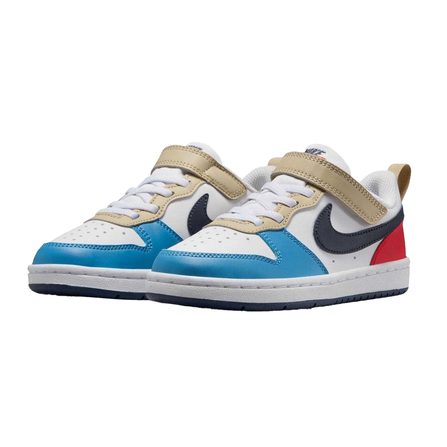 White-Blue-Red - Lifestyle - Nike Boys Court Borough Cupsole Trainers