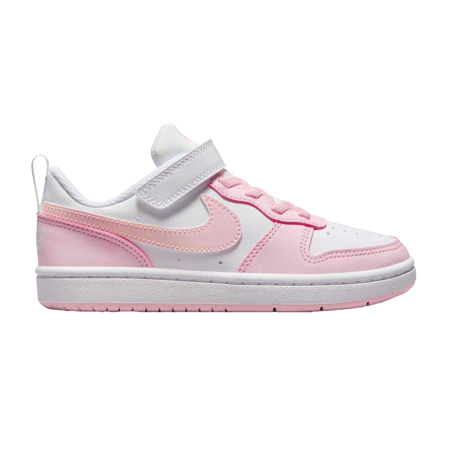 White-Pink - Front - Nike Boys Court Borough Cupsole Trainers