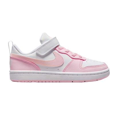 White-Pink - Front - Nike Boys Court Borough Cupsole Trainers