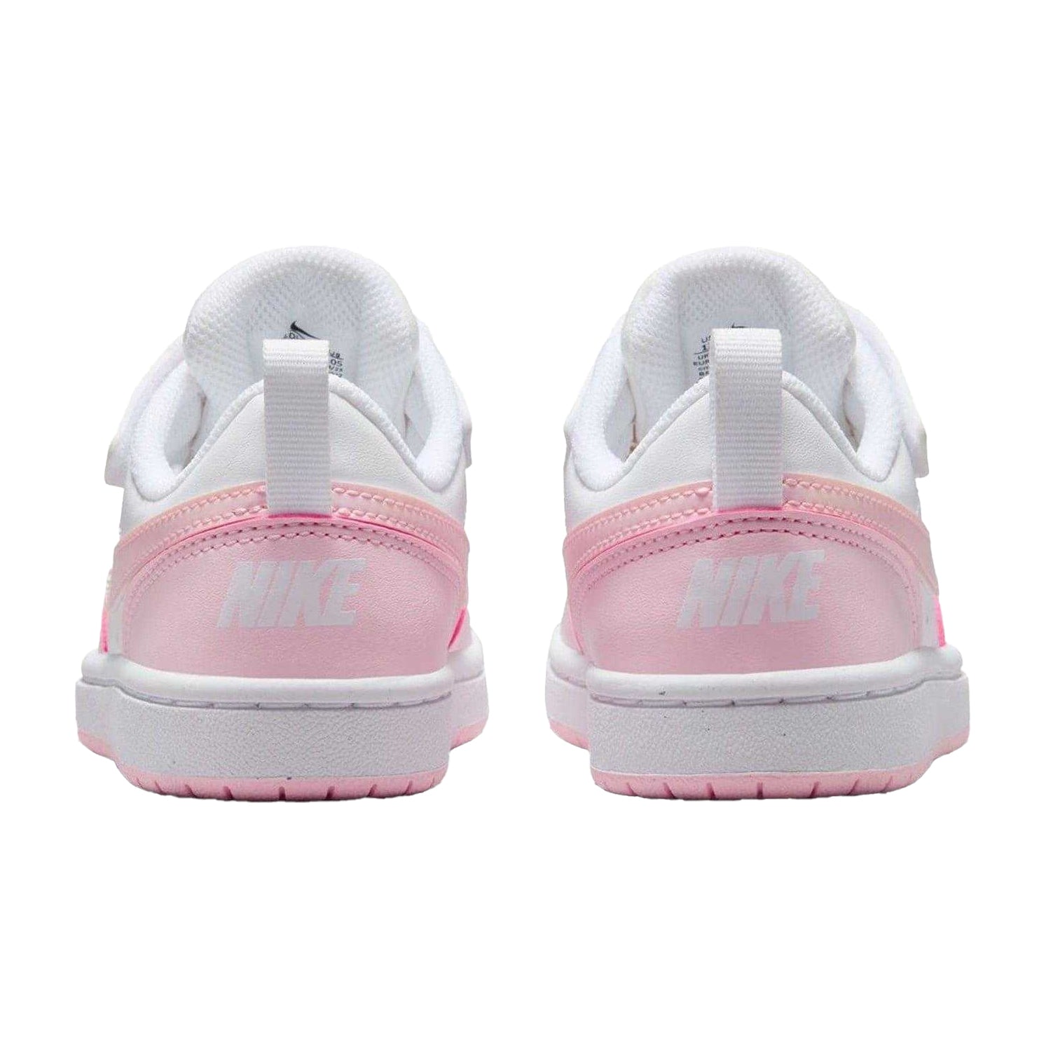 White-Pink - Back - Nike Boys Court Borough Cupsole Trainers
