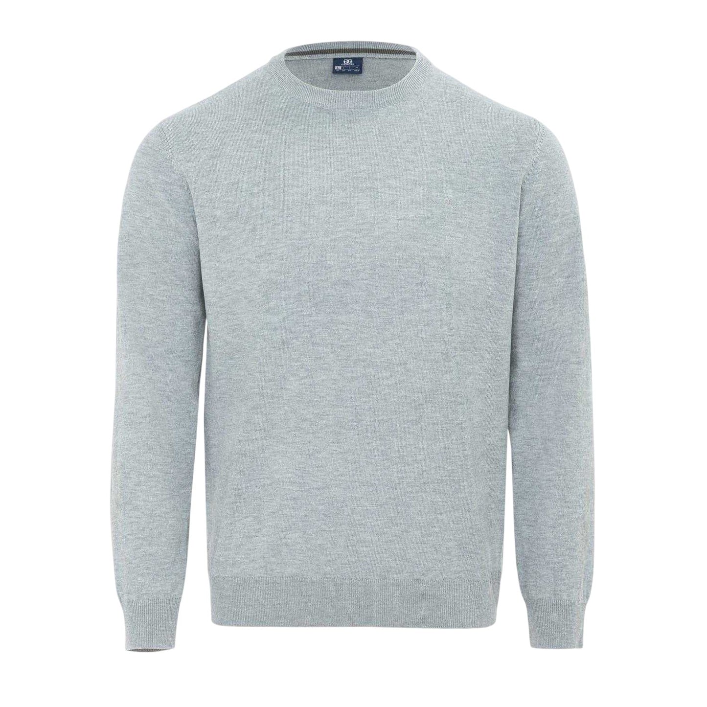 Grey Marl - Front - Giorgio Mens Knitted Crew Neck Jumper