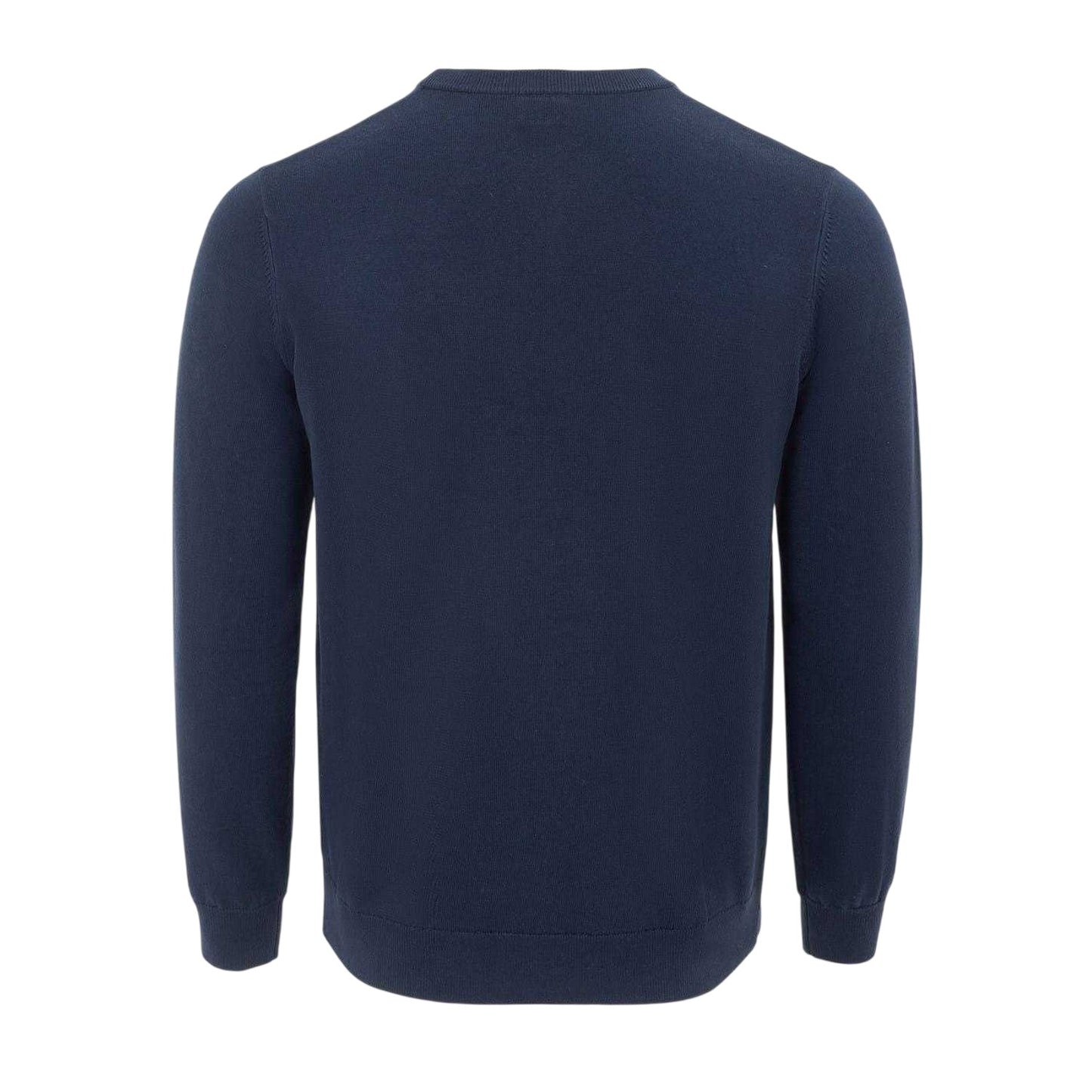 Navy - Back - Giorgio Mens Knitted Crew Neck Jumper