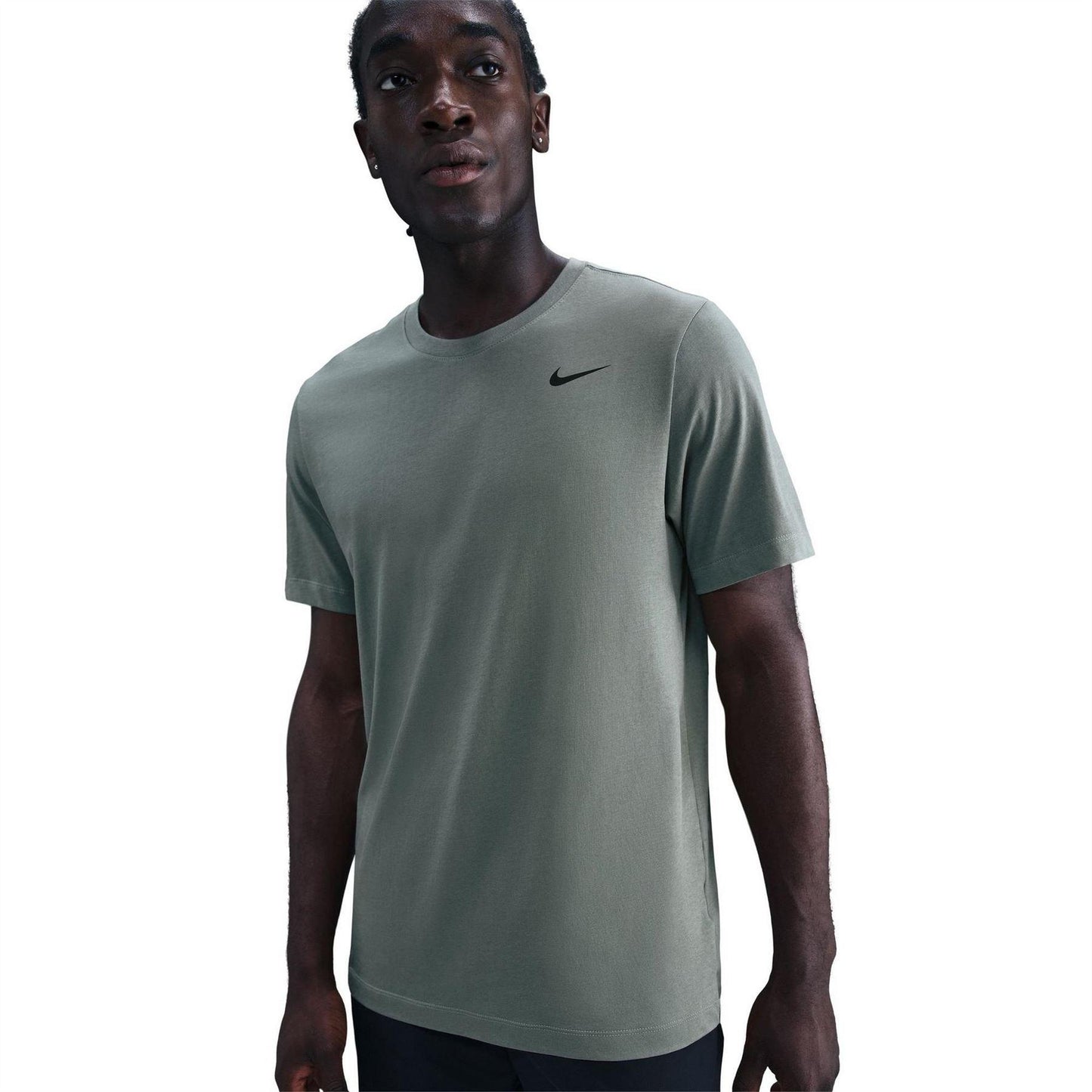 Green Clay - Front - Nike Mens Legend Swoosh Dri-FIT T-Shirt