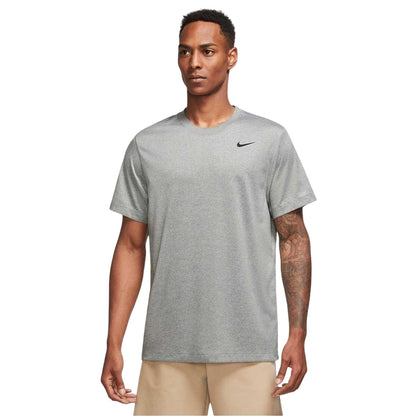 Grey-Silver - Front - Nike Mens Legend Swoosh Dri-FIT T-Shirt