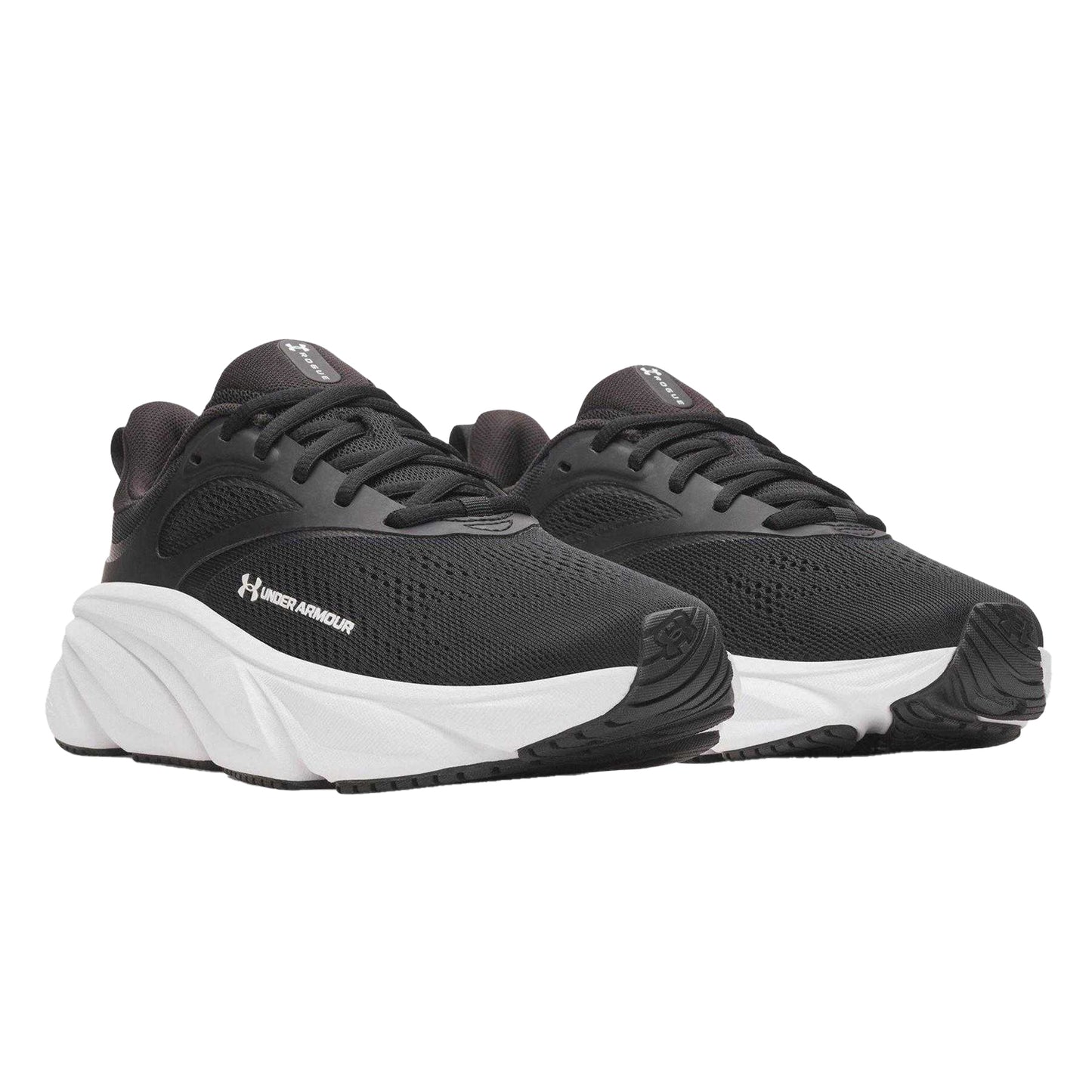 Black-White - Pack Shot - Under Armour Womens-Ladies Rogue 6 Trainers