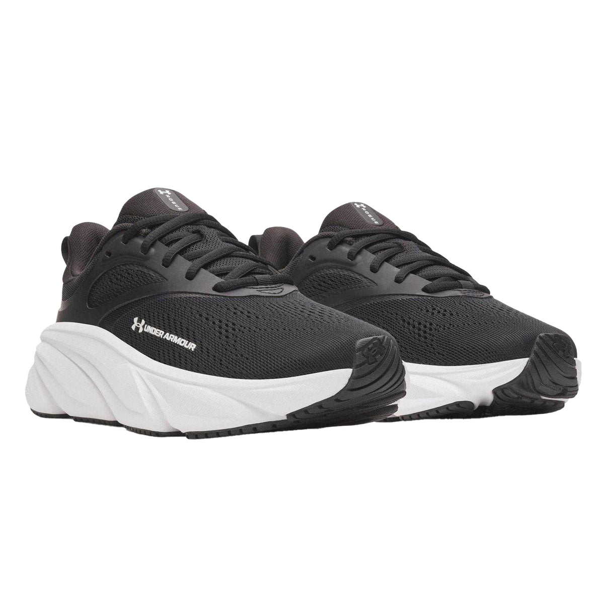 Black-White - Pack Shot - Under Armour Womens-Ladies Rogue 6 Trainers