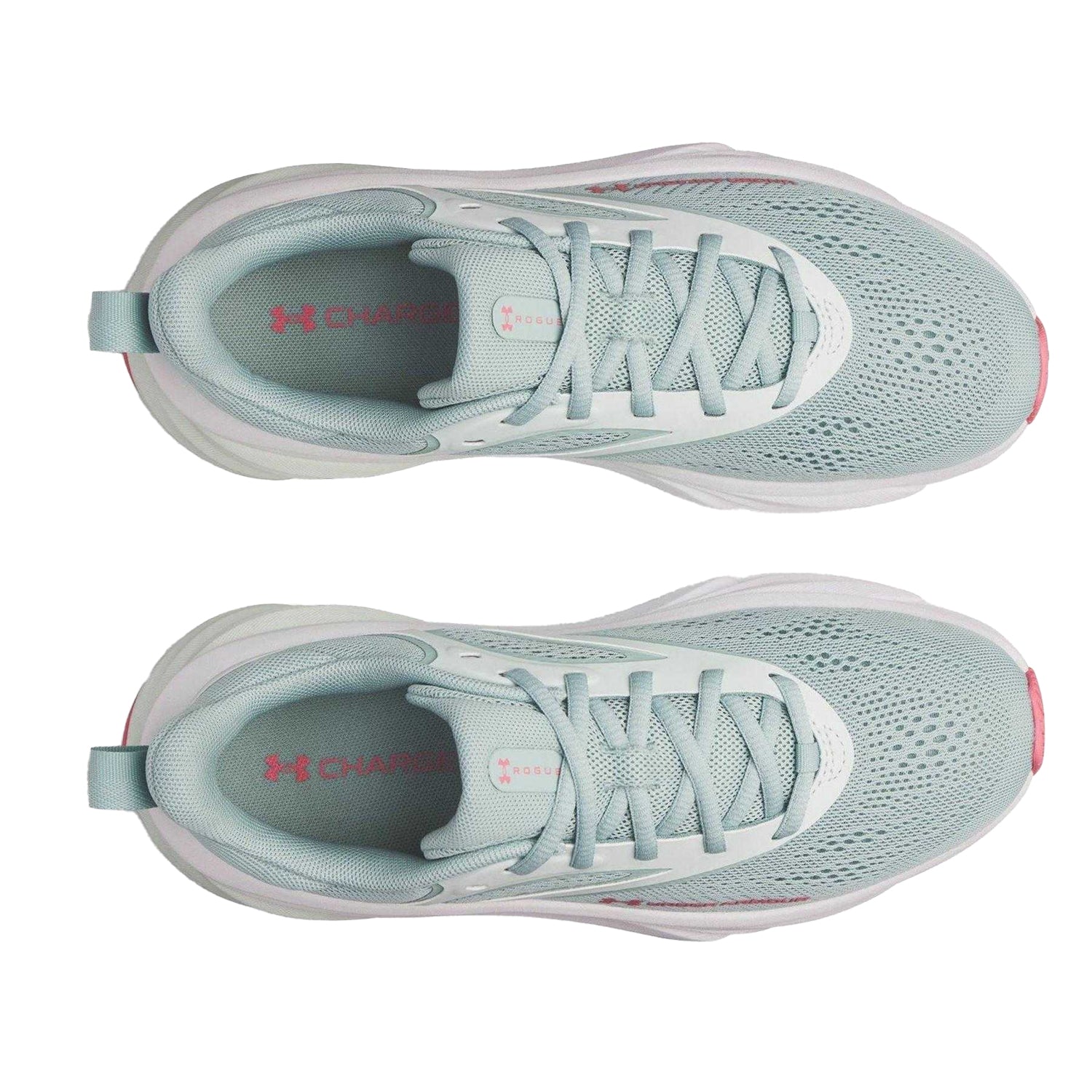 Blue-Green-Pink - Side - Under Armour Womens-Ladies Rogue 6 Trainers