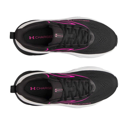 Black-Pink-White - Pack Shot - Under Armour Womens-Ladies Rogue 6 Trainers