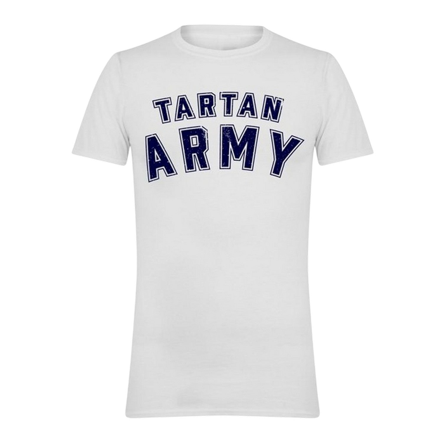 White - Front - AWD Mens Tartan Army Scotland T-Shirt
