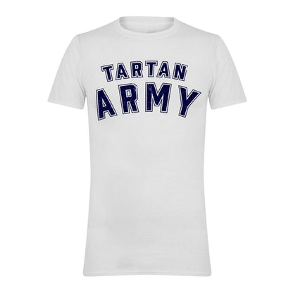 White - Front - AWD Mens Tartan Army Scotland T-Shirt