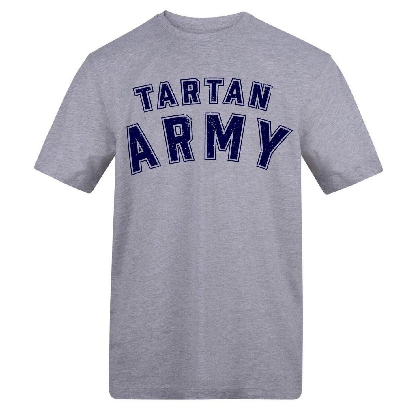 Grey - Front - AWD Mens Tartan Army Scotland T-Shirt
